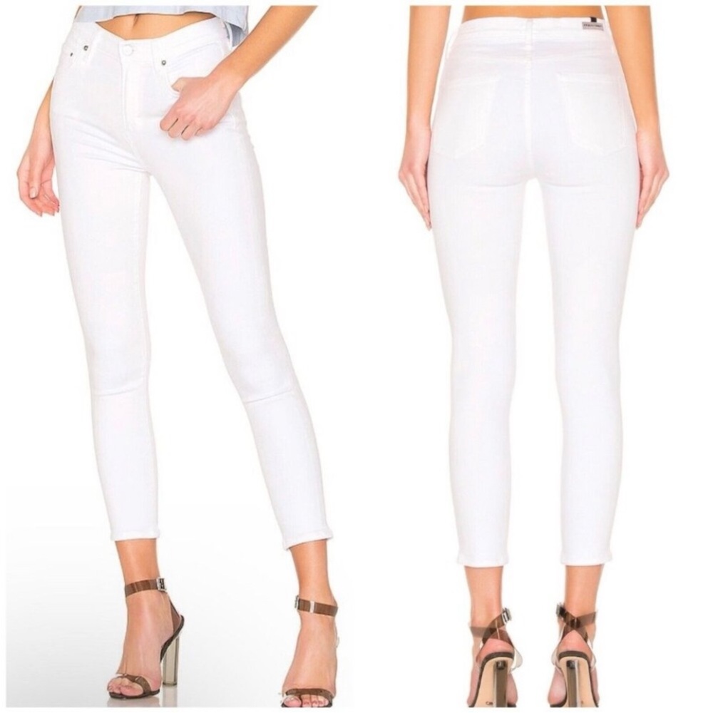 Citizens of Humanity Rocket High Rise White Crop Skinny Jeans, Size 26